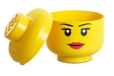 Girl Minifig Head Storage Container, Small